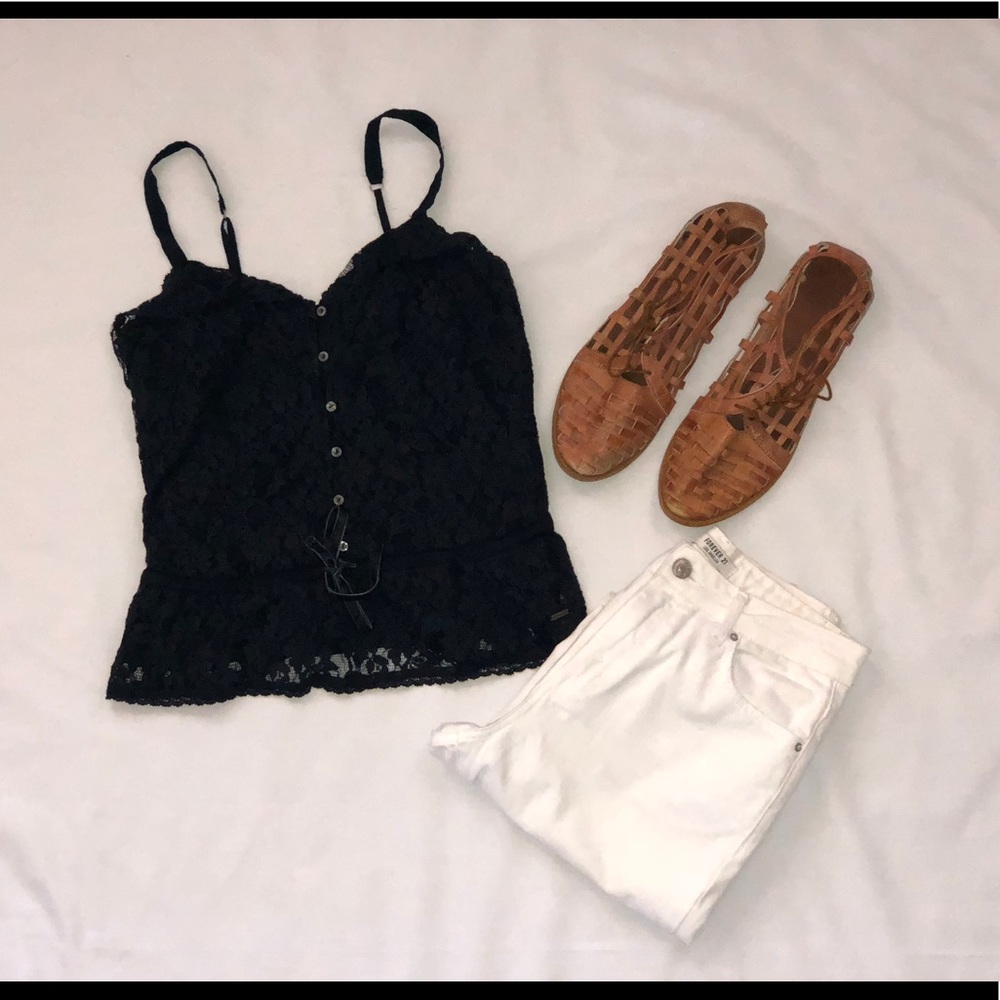 Navy Blue Lacey Tank